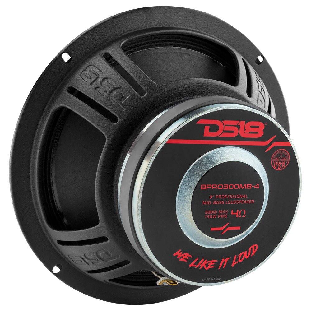 DSL3  
D518 USA  
DRF  
8PRO300MB-4 8" PROFESSIONAL MID-BASS LOUDSPEAKER 300W MAX 4.0 150W RMS WE LIKE IT LOUD MADE IN CHINA