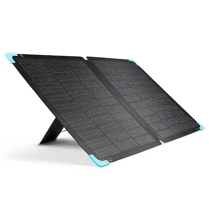 Front. Renogy - 120 Watt Portable Solar Panel - Black.