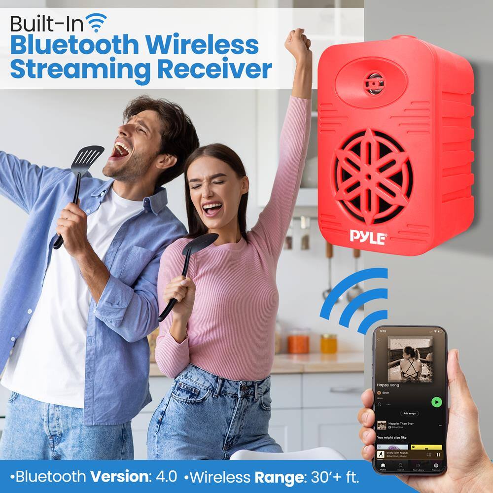 Built-In Bluetooth Wireless Streaming Receiver

PYLE

Bluetooth Version: 4.0

Wireless Range: 30'+ ft.