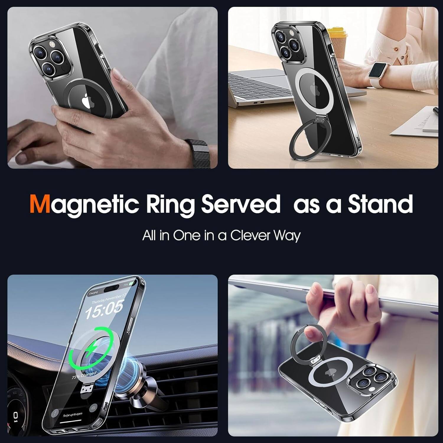 Magnetic Ring Served as a Stand, All in One in a Clever Way, Thursday November 15:05, 75°C, Sunny