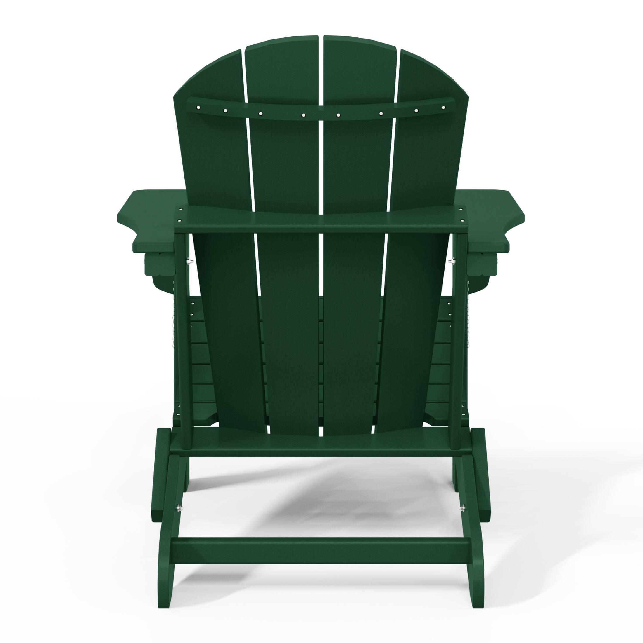Alt View 2. WestinTrends - WestinTrends Malibu Outdoor HDPE Folding Poly Adirondack Chairs (Set of 4) - Dark Green.