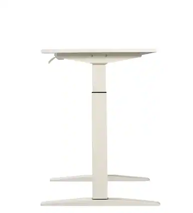 Front. APRILSOUL - 47in Tech Desk Standing and Adjustable Desk In White - White.