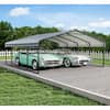 Front. U-HOMY - Outdoor Carport – Galvanized Steel Roof, Heavy-Duty All-Weather Shelter for Cars, Boats, Tractors & Equipment - 12'x 20'.