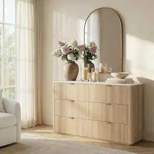 ModernMate 53.94" Modern 6 Drawers Dresser Faux Travertine Dresser Chest for Bedroom Living Room Natural Oak BBYEXE260115000070 - Best Buy ModernMate 53.94" Modern 6 Drawers Dresser Faux Travertine Dresser Chest for Bedroom Living Room Natural Oak BBYEXE260115000070 - Best Buy