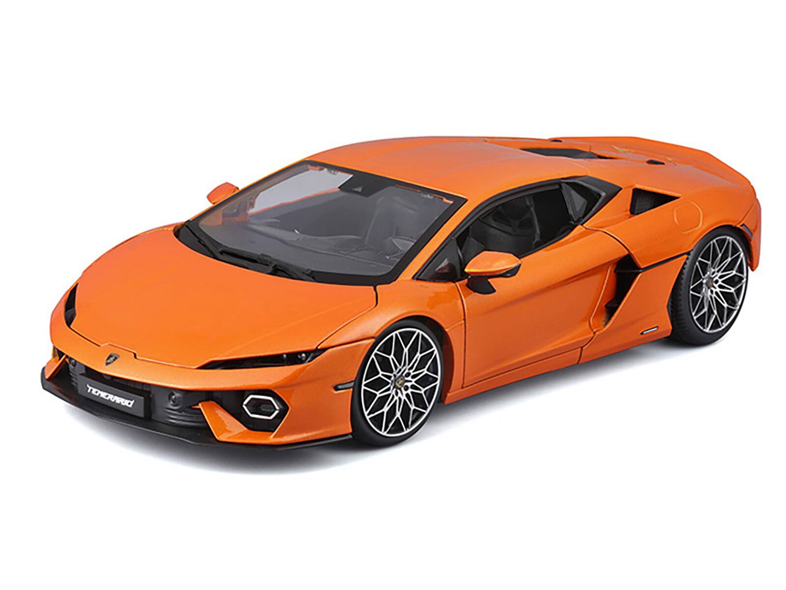 Angle. Bburago - Lamborghini Temerario Orange Metallic 1/18 Diecast Model Car by Bburago - Orange Metallic.