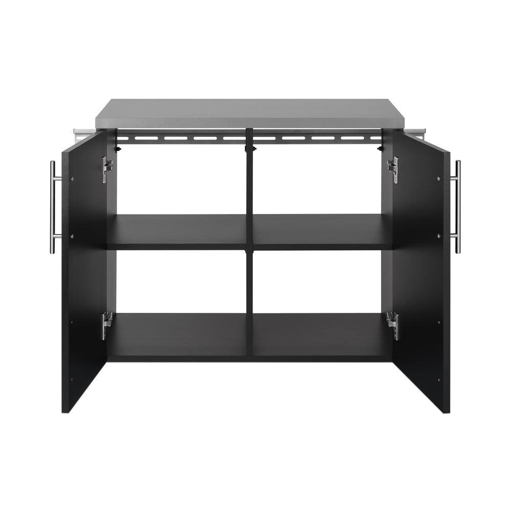 Back. Prepac - HangUps Base Storage Cabinet, Black - Black.