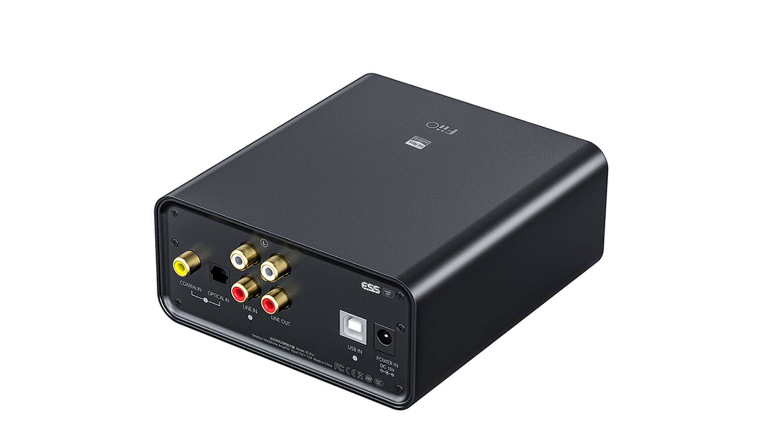 FiiO  
CN COAXIAL IN  
OPTICAL IN  
LINE IN  
LINE OUT  
ESS  
USB IN  
POWER IN DC 15V