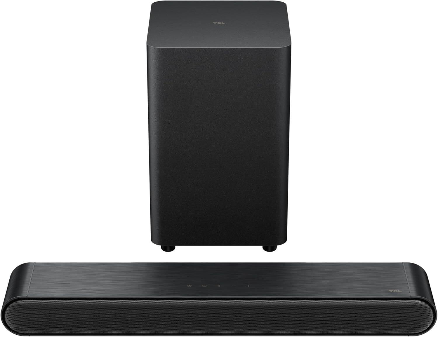 Front. TCL - TCL S210W 2.1 Ch Soundbar with DTS Virtual:X and Wireless Subwoofer (2024) - BLACK.