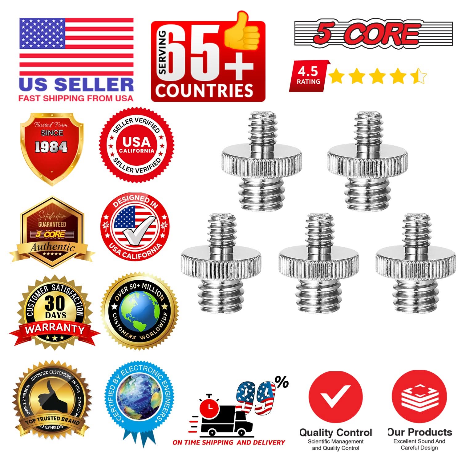 - US SELLER
  - FAST SHIPPING FROM USA

- 65+ COUNTRIES
  - 4.5 RATING

- Trusted Since 1984

- SELLER VERIFIED
  - USA CALIFORNIA

- 5 CORE
  - Authentic

- 30 DAYS WARRANTY

- OVER 50+ MILLION CUSTOMERS WORLDWIDE

- TOP TRUSTED BRAND

- ON TIME SHIPPING AND DELIVERY

- Quality Control
  - Scientific Management and Quality Control

- Our Products
  - Excellent Sound And Careful Design

- DESIGNED IN USA CALIFORNIA

- CERTIFIED BY ELECTRONIC ENGINEERS

- %