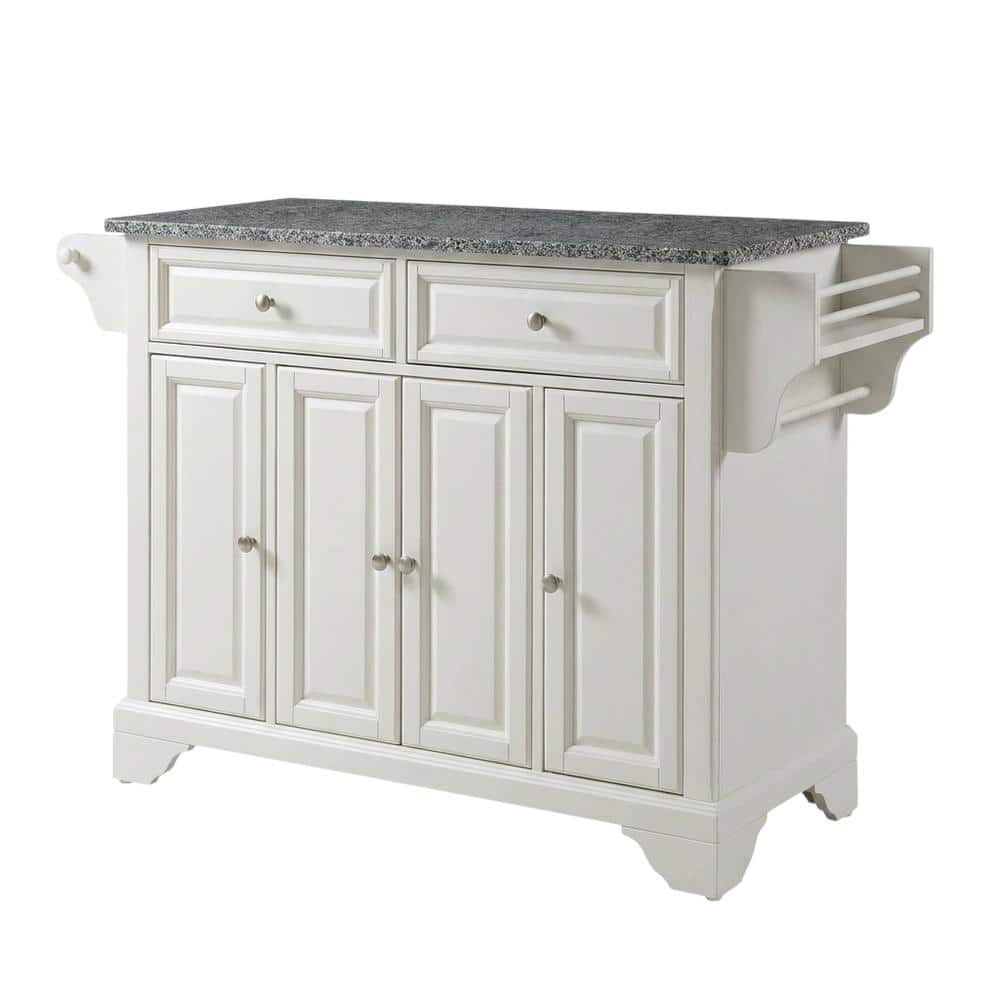 Crosley Furniture - Lafayette Granite Top Full Size Kitchen Island/Cart - White price history on PriceWatchPro