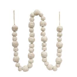 BreeBe - Glitter Snowball Garland - White