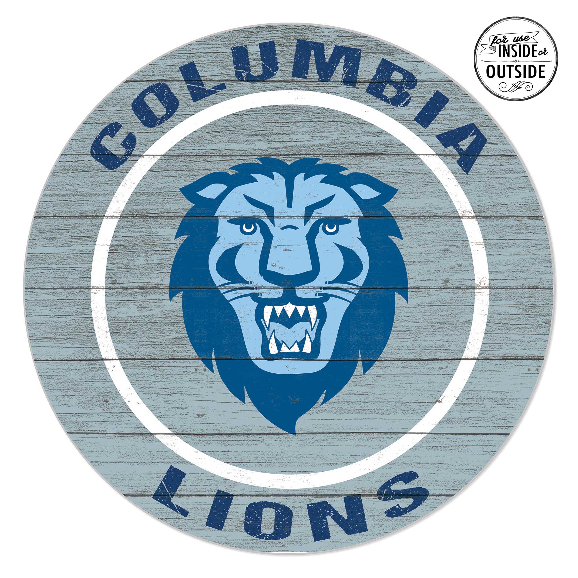 Columbia University 20'' x 20'' Indoor/Outdoor Circle Sign