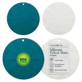 Larder & Vine - Set of 4 Silicone Trivets - French Gray/Bondi
