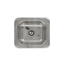 Whitehaus - Rectangular Drop-in Entertainment/Prep Sink with a Smooth Surface - Silver