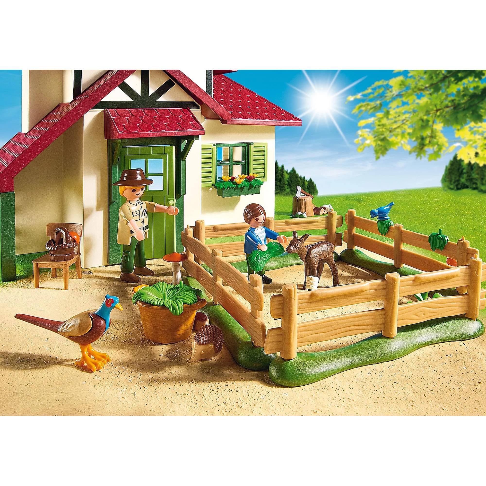 Alt View 4. Playmobil - Playmobil 6811 Country Forest Ranger House Building Set - Multi-Color.