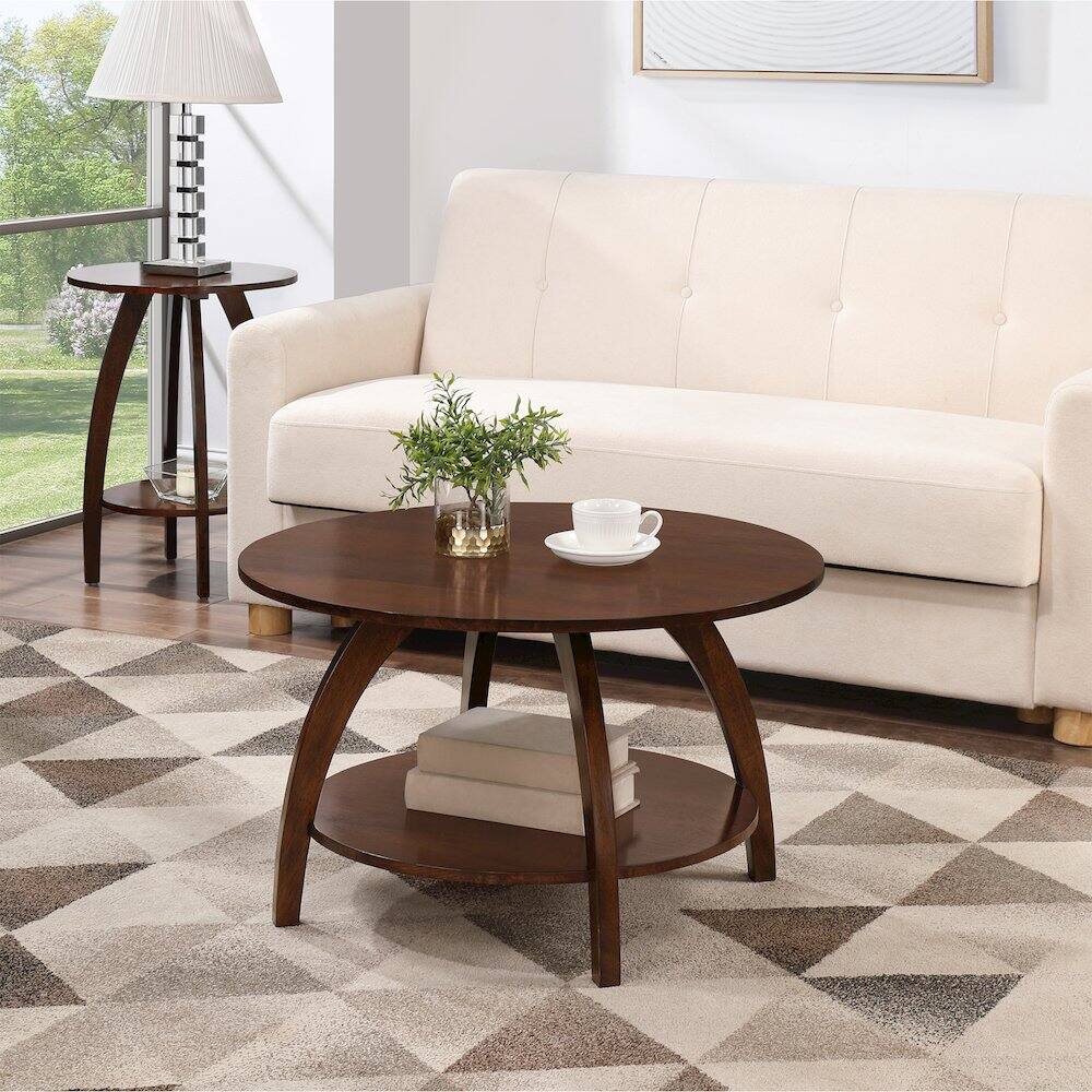 Back. Convenience Concepts - Aldrin Coffee Table with Shelf - Espresso.