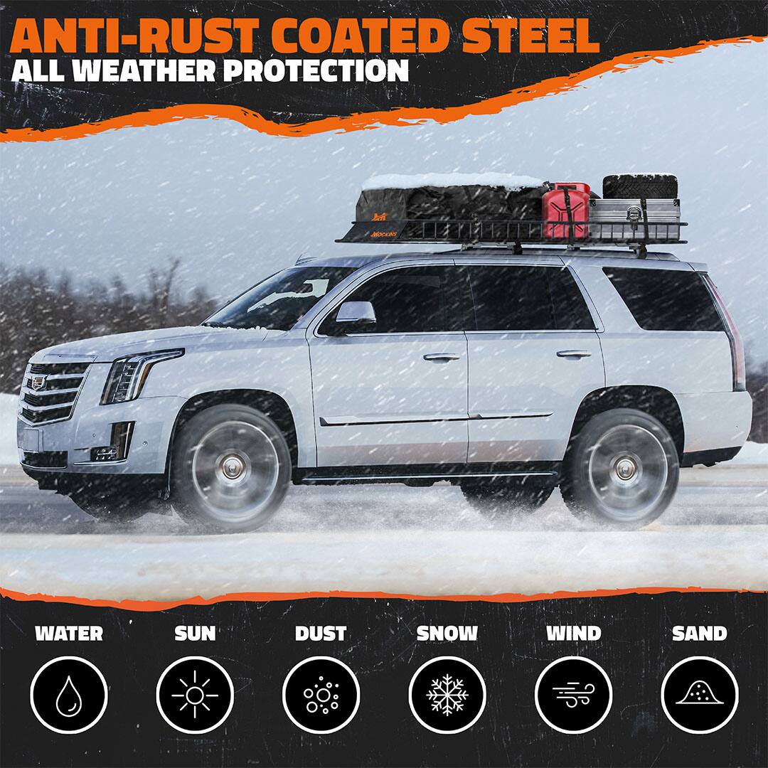 ANTI-RUST COATED STEEL  
ALL WEATHER PROTECTION  

WATER  
SUN  
DUST  
SNOW  
WIND  
SAND