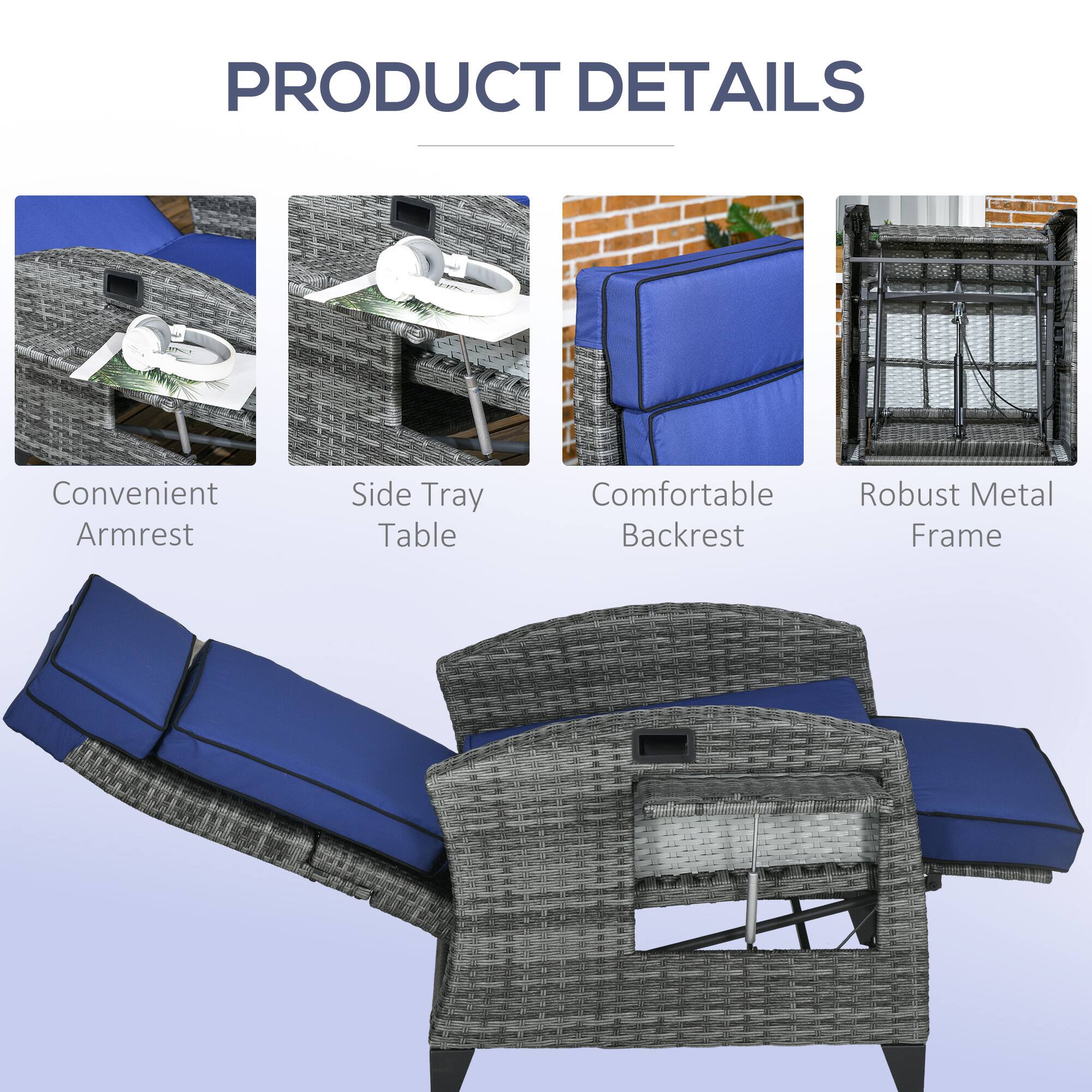 PRODUCT DETAILS

- Convenient Armrest
- Side Tray Table
- Comfortable Backrest
- Robust Metal Frame