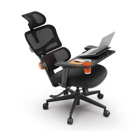 Newtral - Ergonomic Office Chair with Detachable Laptop Table, Adaptive Lumbar Support, 3D Armrests & Expert Endorsed - Black