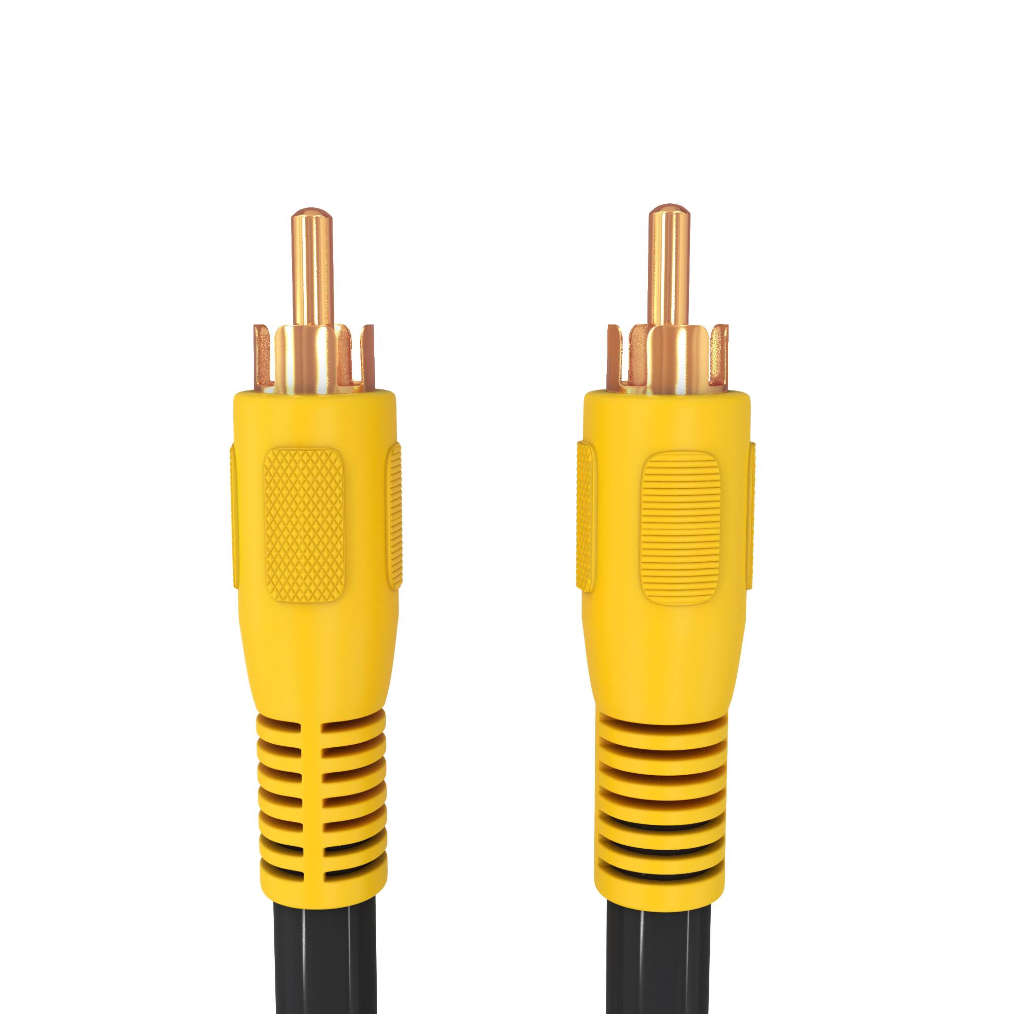 Alt View 2. Cmple.com - RCA Subwoofer Cable 75ft Black S/PDIF Digital Coaxial Audio & Composite Video Cord - Black.