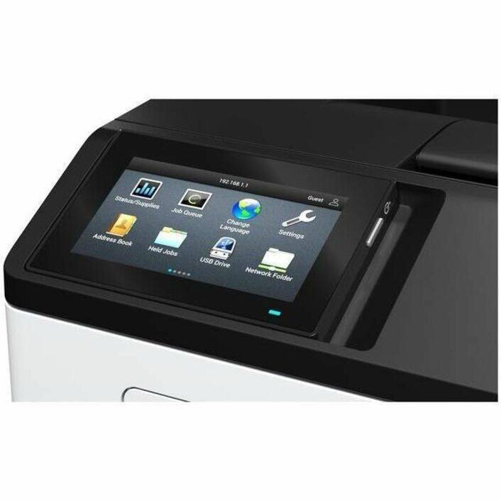 192.168.1.1

Status/Supplies
Job Queue
Change Language
Settings
Address Book
Held Jobs
USB Drive
Network Folder