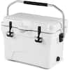 Front. Costway - Costway 20 Quart Portable Hard Cooler Insulated Ice Chest Keeps Cool for up to 6 Days - White.