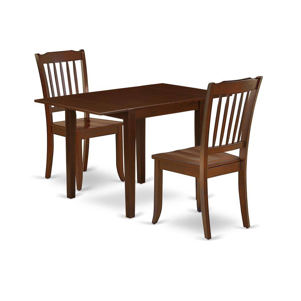 Left. East West Furniture - Dining Room Set Mahogany - Brown.