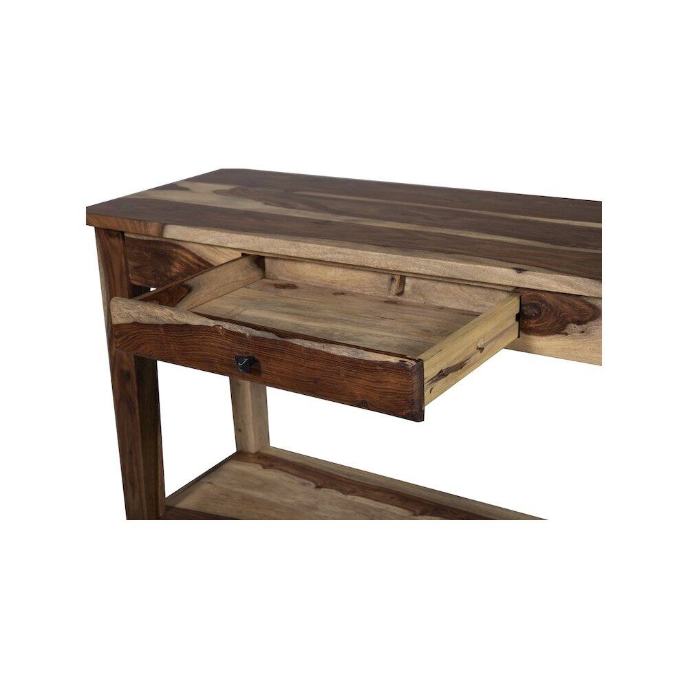 Angle. Porter Designs - Taos Solid Sheesham Wood Console Table - Natural.