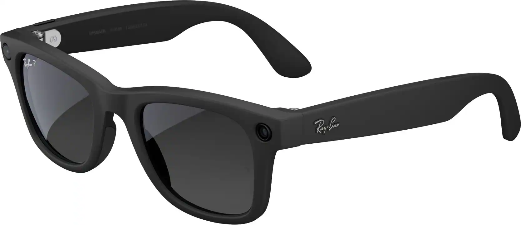 Ray-Ban Meta - Wayfarer (Gen 2) glasses with Meta AI, Audio, Photo, Video Compatability - Polarized Graphite lenses - Matte Black
