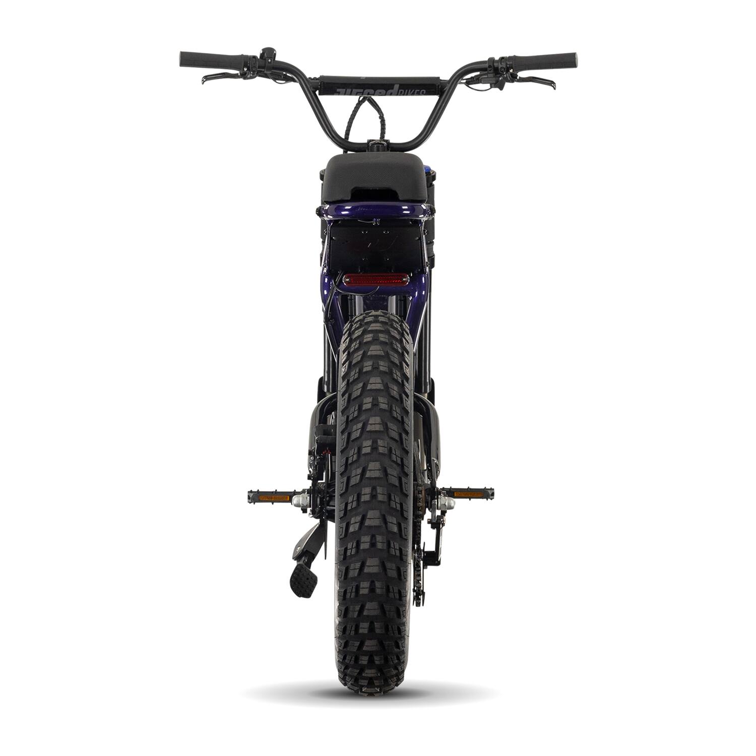 Alt View 1. Juiced Bikes - Scrambler Full Suspension eBike (Max 60mi/28mph) + Headplate/Handlebar Bag & Pad/Fenders/Sticker Pack - Grape Juice.