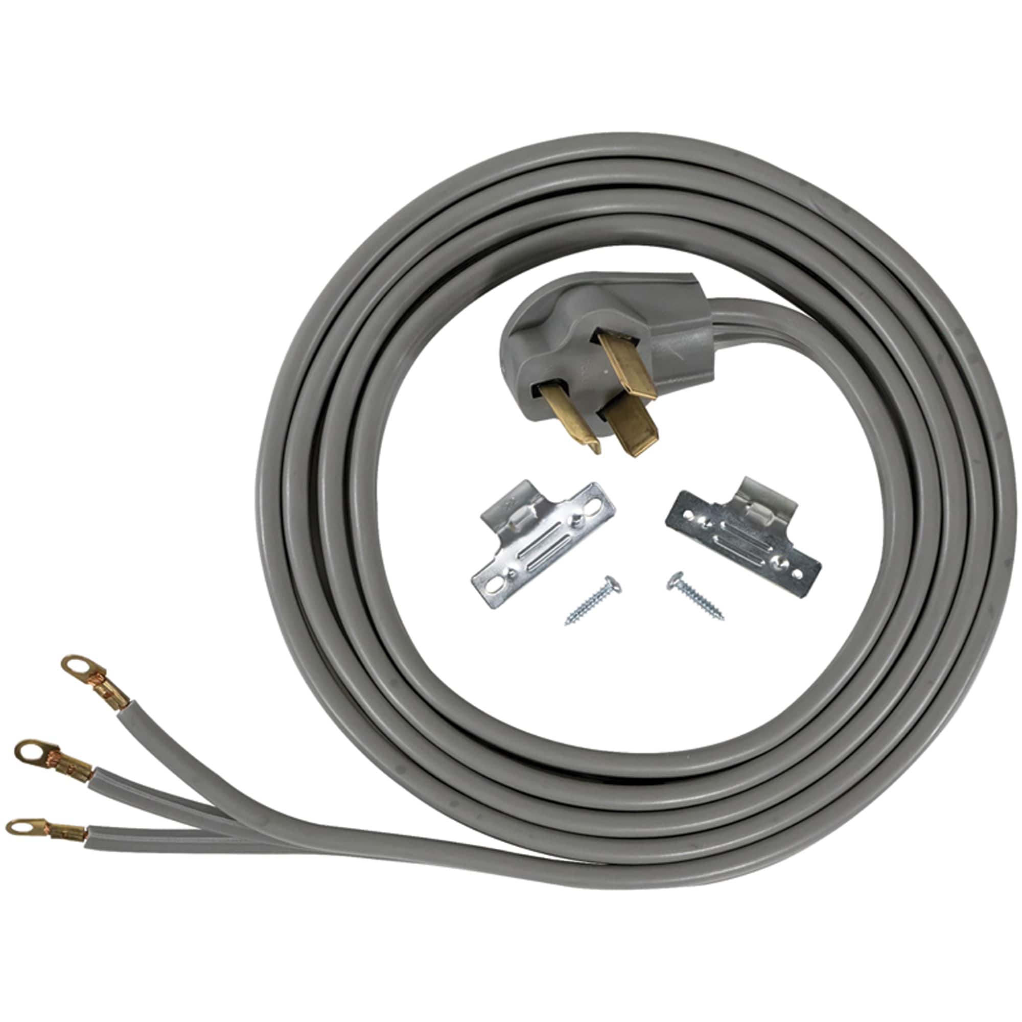 Certified Appliance Accessories - 3-Wire Eyelet 30 Amp Dryer Cord 10 ft