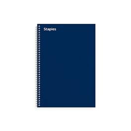 Staples - Premium 3-Subject Notebook, 5.88" x 9.5", College Ruled, 138 Sheets - Blue