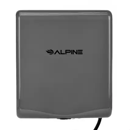 Front. Alpine Industries - Willow Commercial High Speed Automatic 120V Electric Hand Dryer - Gray.