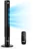 OSTBA - 43" Tower Fans with Remote,12H Timer, 3 Speeds 2 Modes Cooling 28dB Quiet Floor Fan - Black