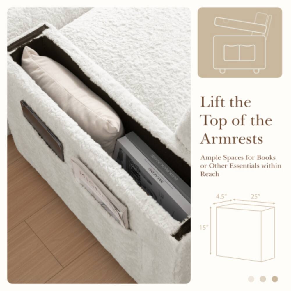Lift the Top of the Armrests ES000 Ample Spaces for Books or Other Essentials within Reach  
BRE  
4.5" 25" 15"