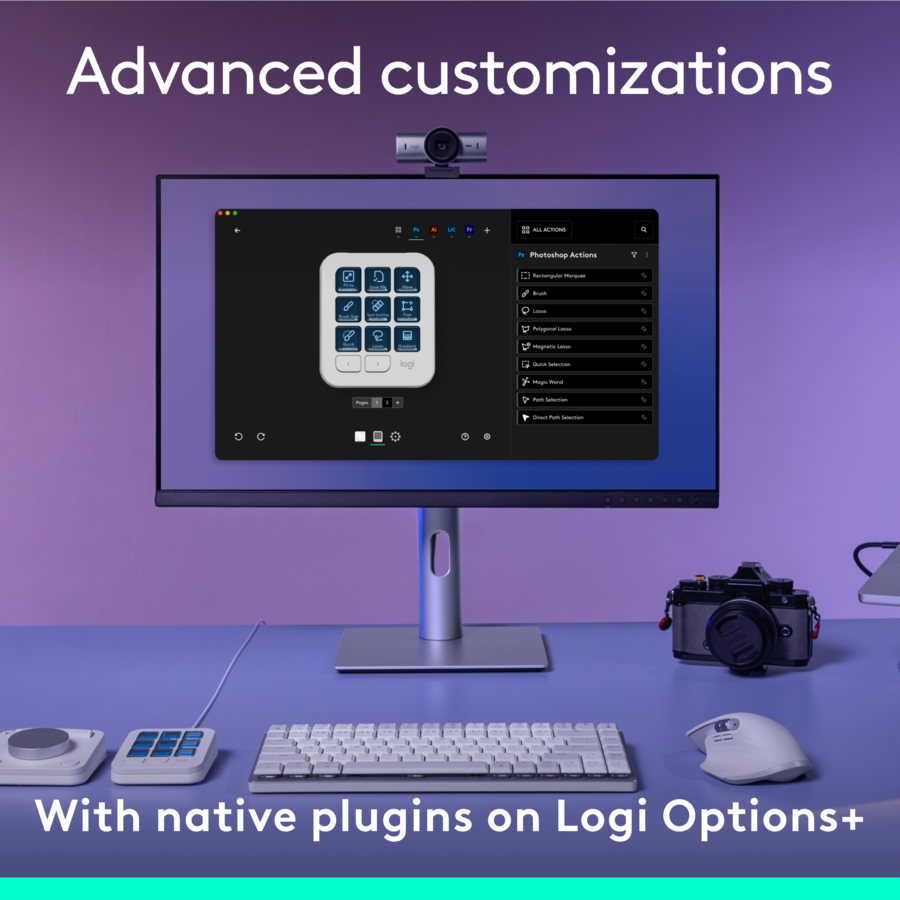 Logitech MX Creative Console Programmable Keypad with 9 Customizable ...