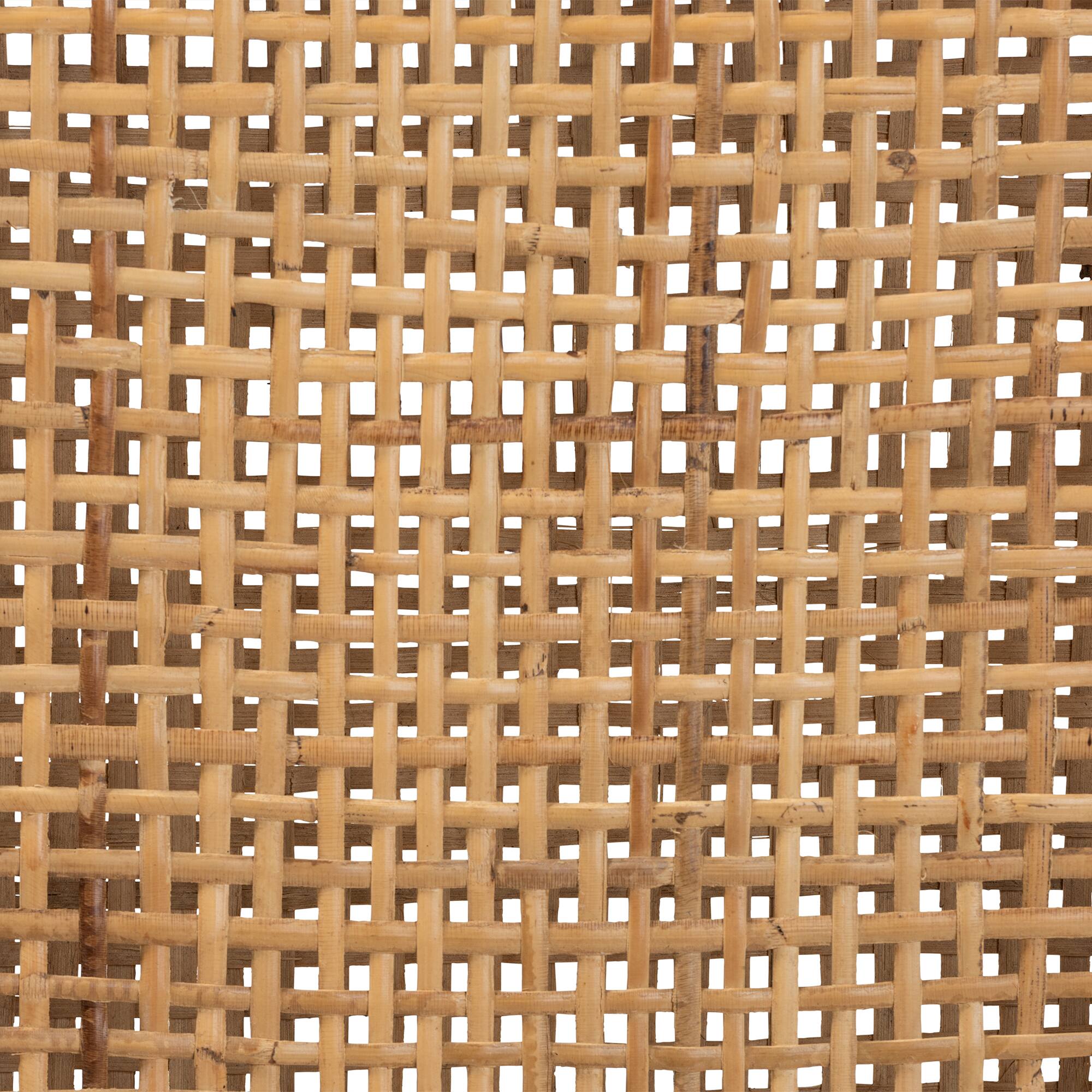 Alt View 2. bali & pari - Arthur Mid-Century Modern Mahogany Wood and Natural Rattan 2-Piece Dining Chair Set - Natural Brown/Walnut Brown.