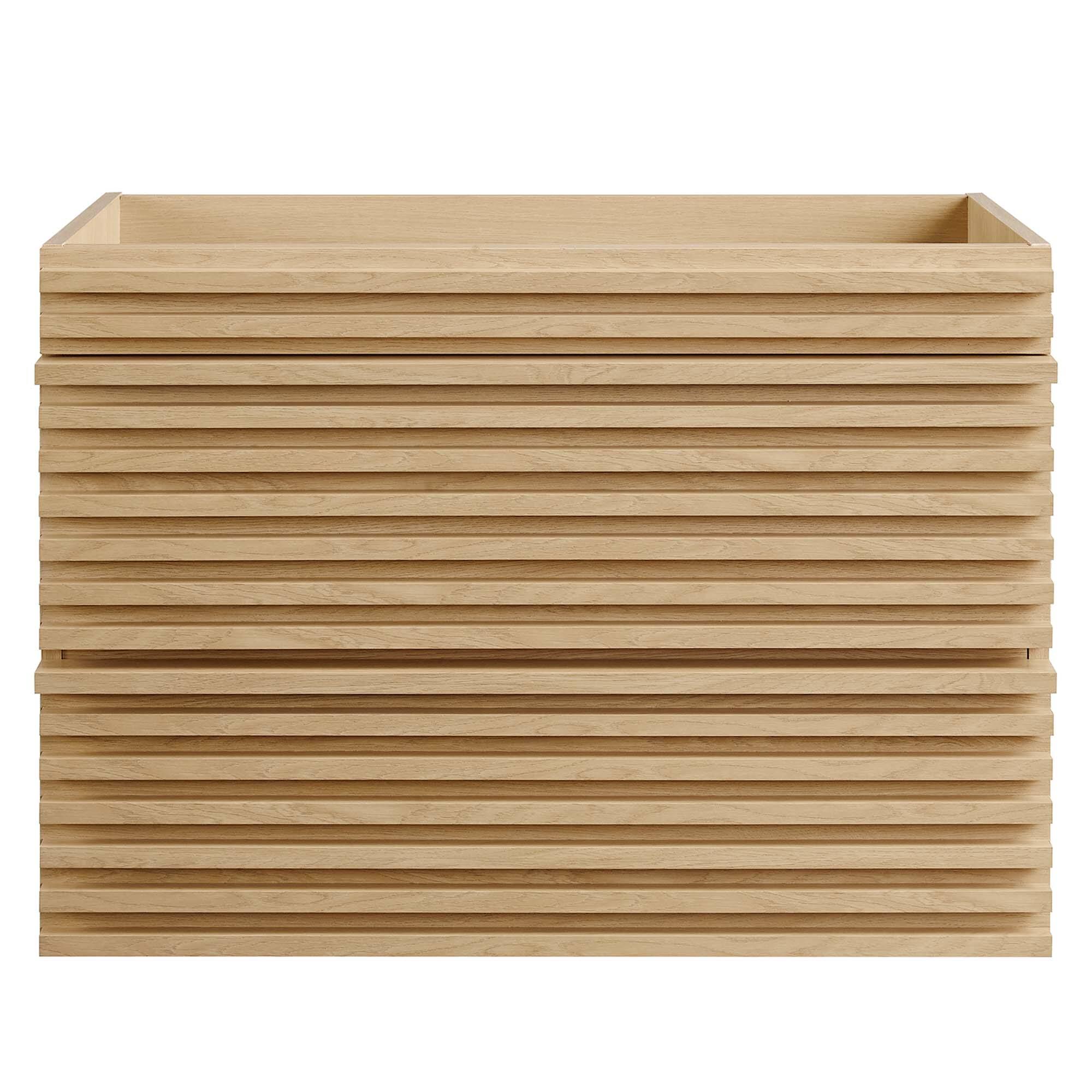 Alt View 4. Modway - Render Wall-Mount Bathroom Cabinet Basin Not Included - Oak.