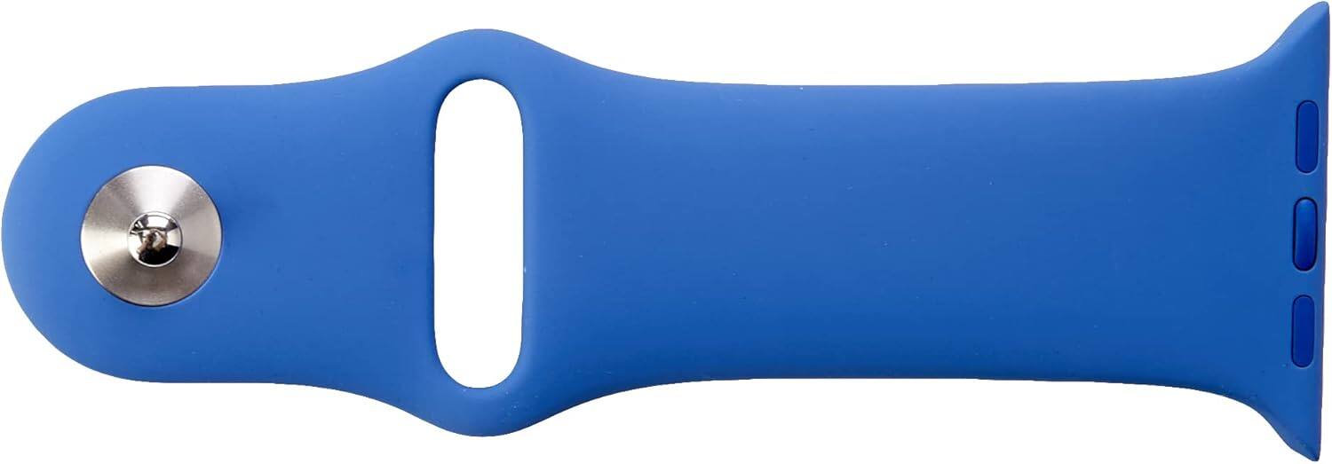 Alt View 1. Apple - Apple Watch Sport Band (44mm) - Linen Blue - Regular - Blue.