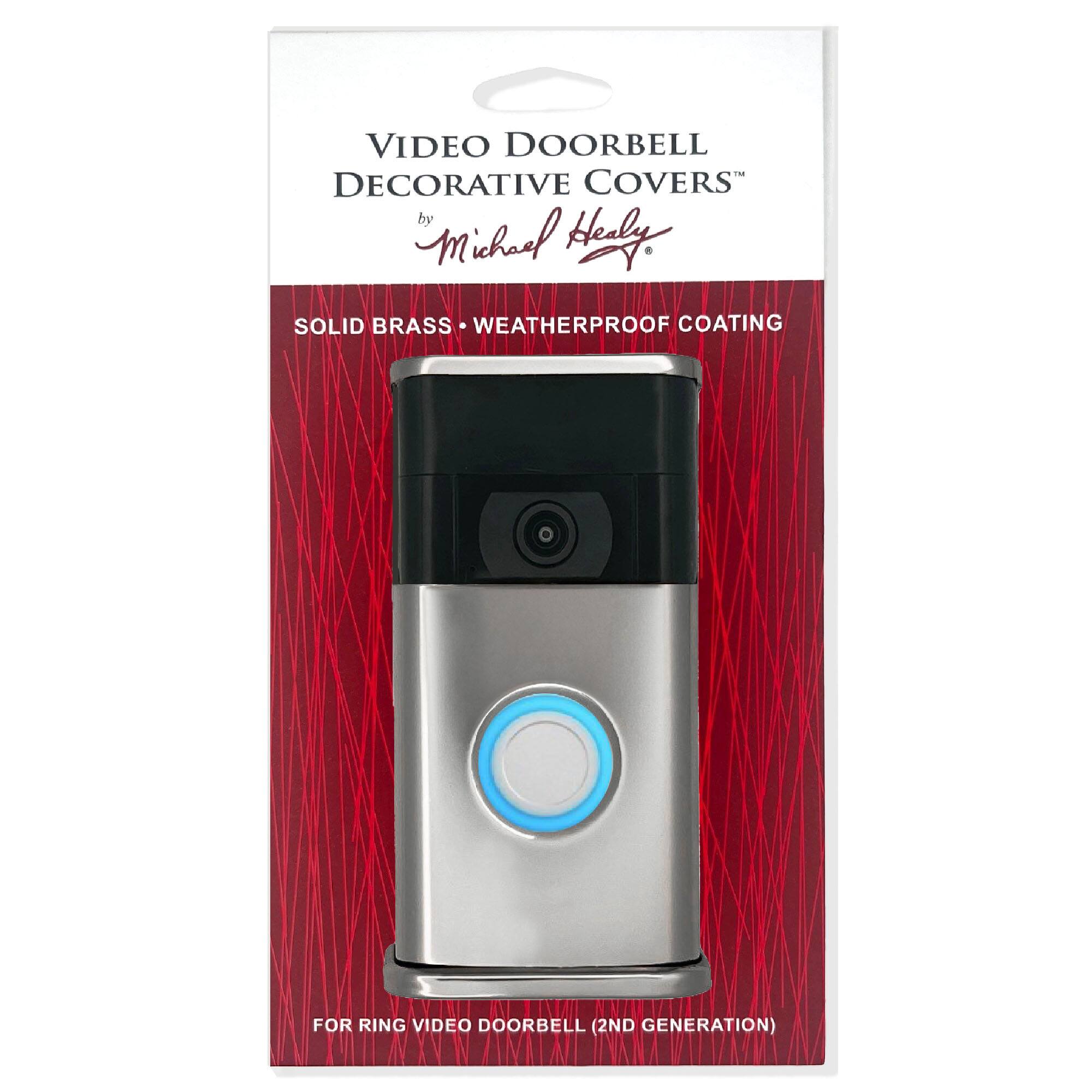 VIDEO DOORBELL DECORATIVE COVERS  
by Michael Hely  

SOLID BRASS • WEATHERPROOF COATING  

FOR RING VIDEO DOORBELL (2ND GENERATION)