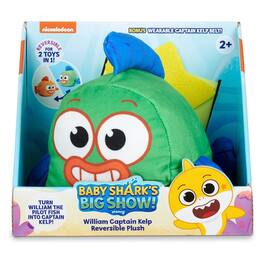 WowWee - Baby Shark's Big Show!: William and Captain Kelp Reversible Plush