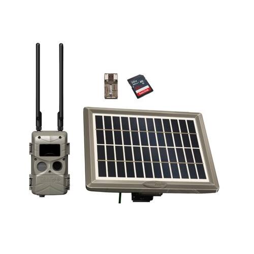Angle. Cuddeback - Cuddeback Tracks Black Flash Standalone Cell Camera with Solar Power Bank Bundle.