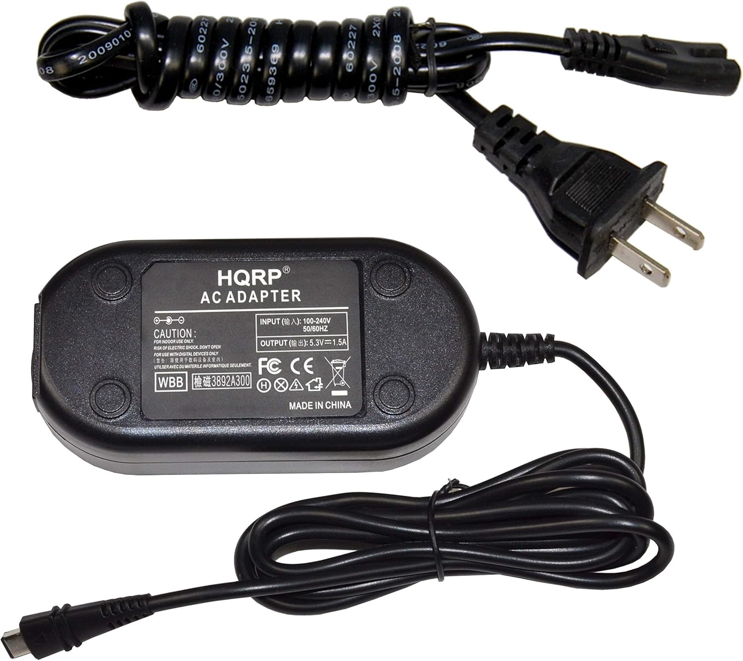 2009010 08 40 6022 5-20 502335-20 1 0/300V 3 3 0/3 5023 659349 60227 2X0 B300V 20 5-2008 HQRP AC ADAPTER INPUT (100-240V ZHORIOS CAUTION FE hitrm - NLA OUTPUT):5.3V=1.5A 5 5A unin ( - . BLELING imILA im FOR u - - REEI L - V MA i MEL INFORMATIOUE SEUUEMENT FC CE WBB 3892A300 H X NRMM FEADEY MADE IN CHINA