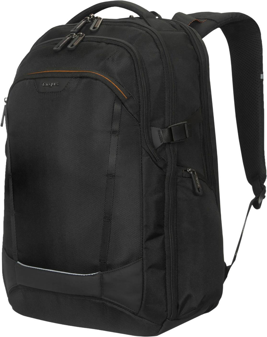 Angle. Targus - 17” Voyager EXP Travel Backpack - Black/Orange.