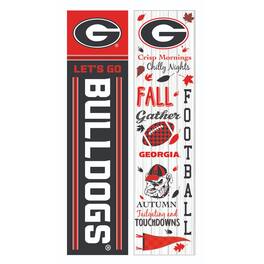 Evergreen Enterprises - Georgia Bulldogs 47" Double Sided Fall Leaner Fan Sign - Multicolor