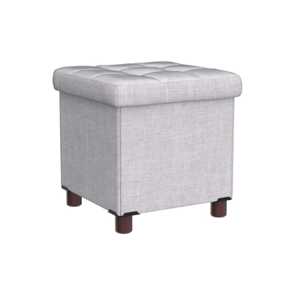 Circus Cirle - Space-Saving Foldable Upholstered Stool - White