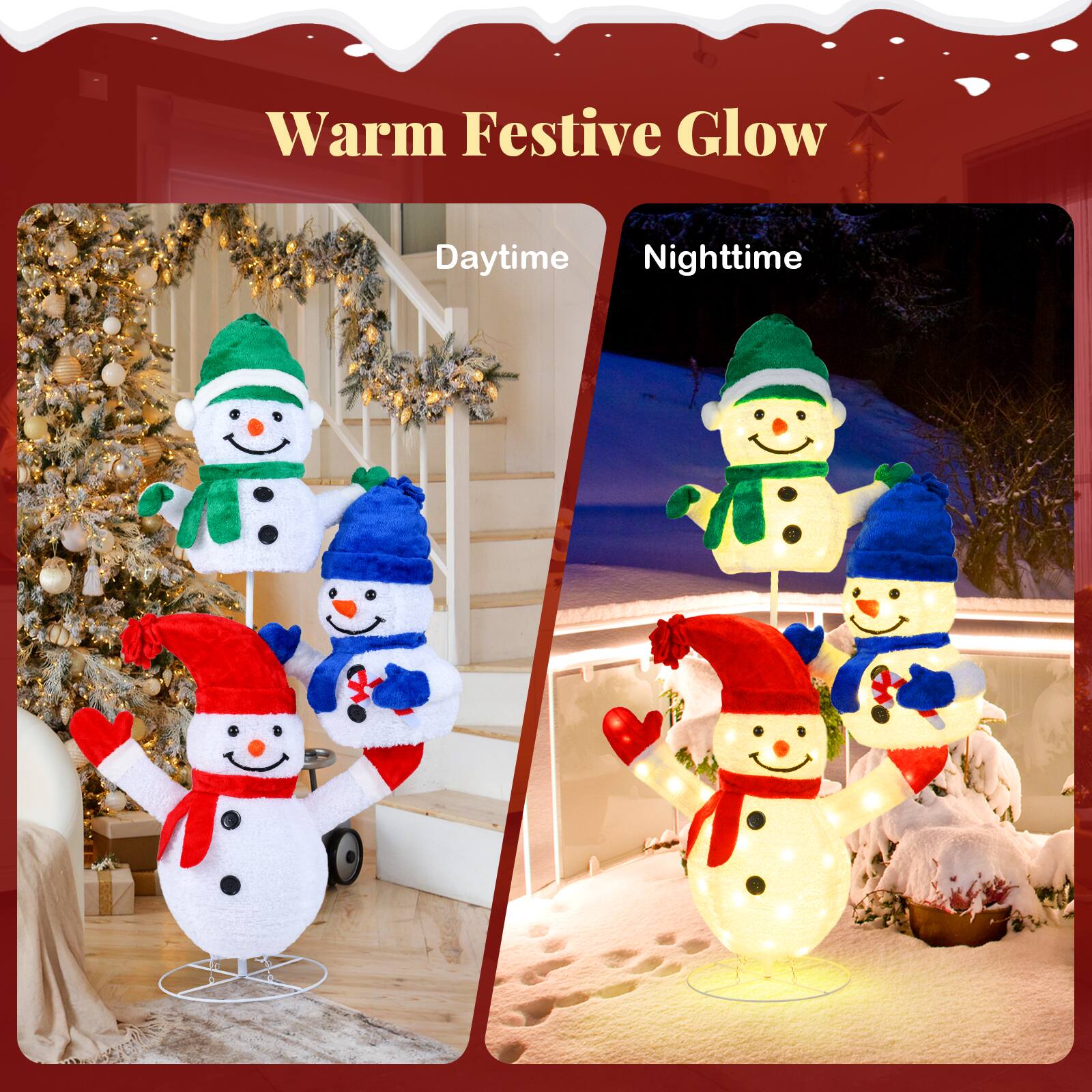 Warm Festive Glow

Daytime

Nighttime