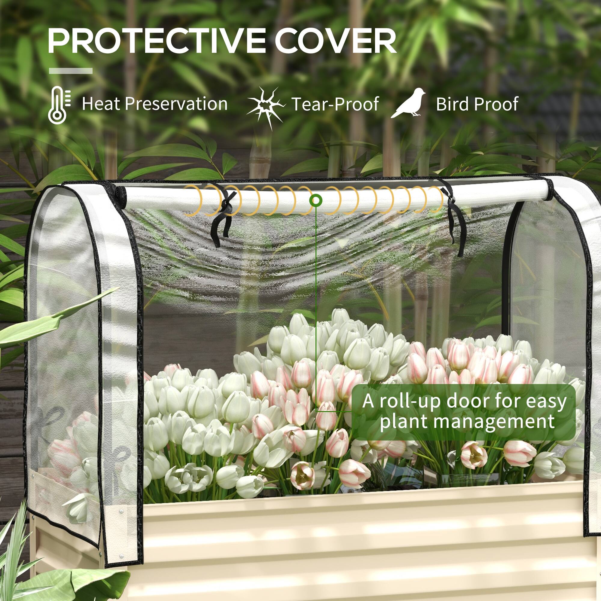 PROTECTIVE COVER  
Heat Preservation  
Tear-Proof  
Bird Proof  

A roll-up door for easy plant management