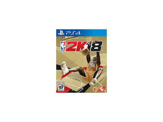 PS4 LEGEND EDITION NBA 2K18 8 OINS AKERS 34 NATING PENDING RCI RP ESRB 1 2K - E10+ (Everyone 10+)