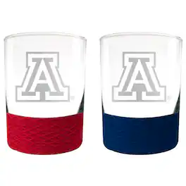 Great American Products - Arizona Wildcats 14oz. Commissioner Rocks Glass Two-Piece Set - Multicolor